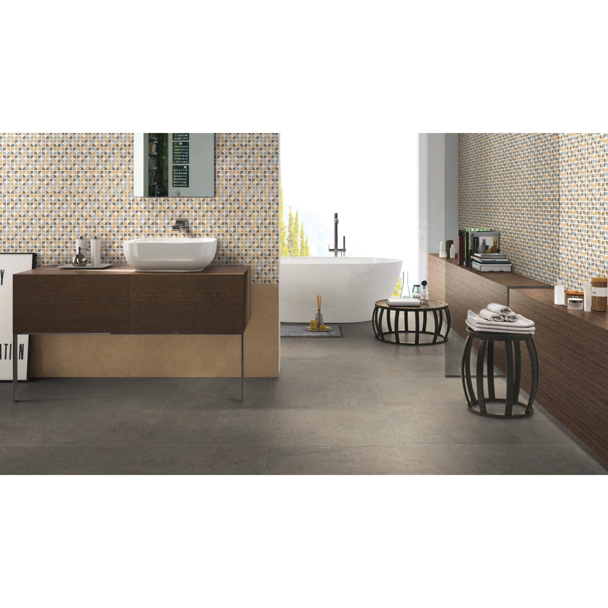 Florim Match Up 772189 Vloertegel 600X1200 Coffee 9Mm Mat Ret.R10 - Mozaiektegel.com