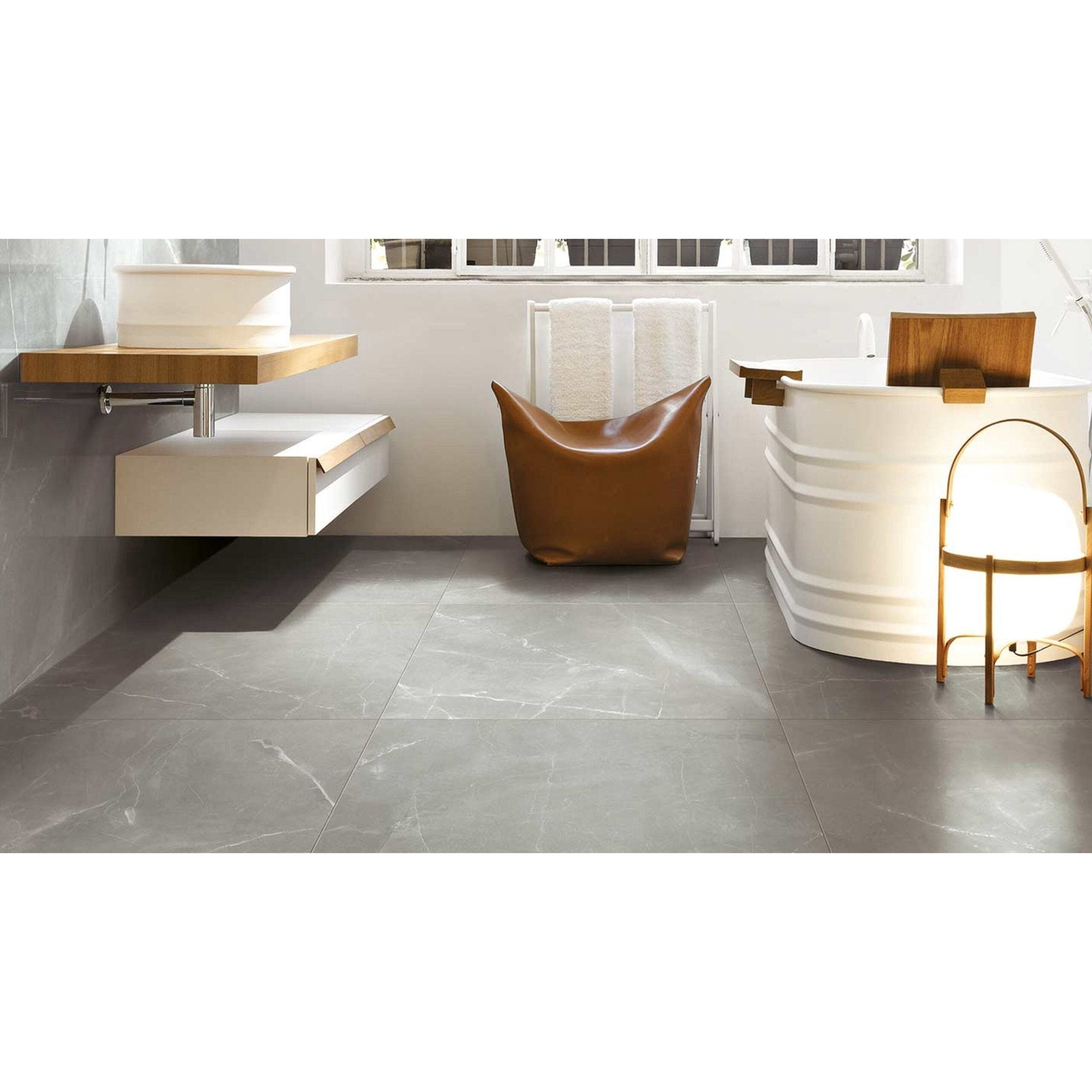 Florim Timeless 746377 Vloertegel 600X1200 Grey 9Mm Glans Ret. - Mozaiektegel.com