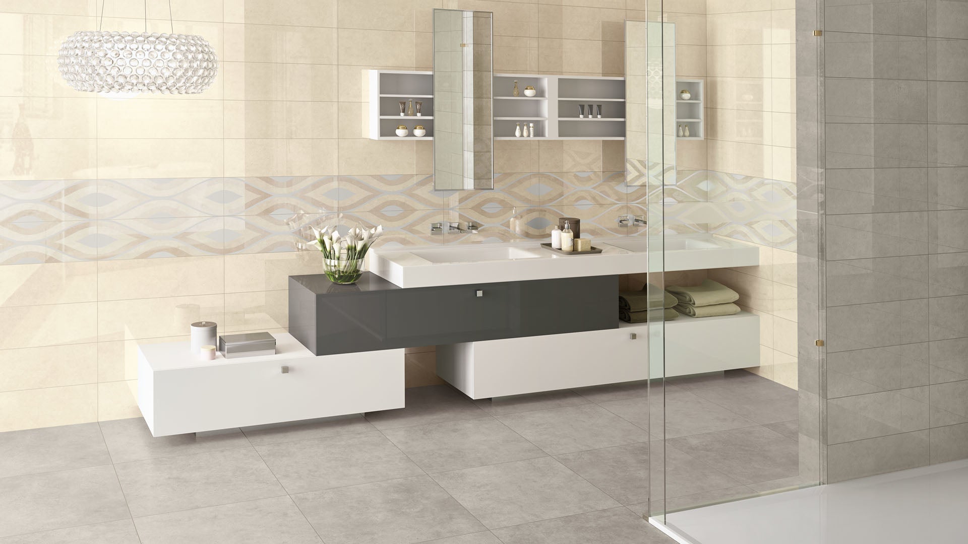 Grespor Monte Carlo M14724 Vloertegel 447X447 Marfim 9.2mm Mat - Mozaiektegel.com