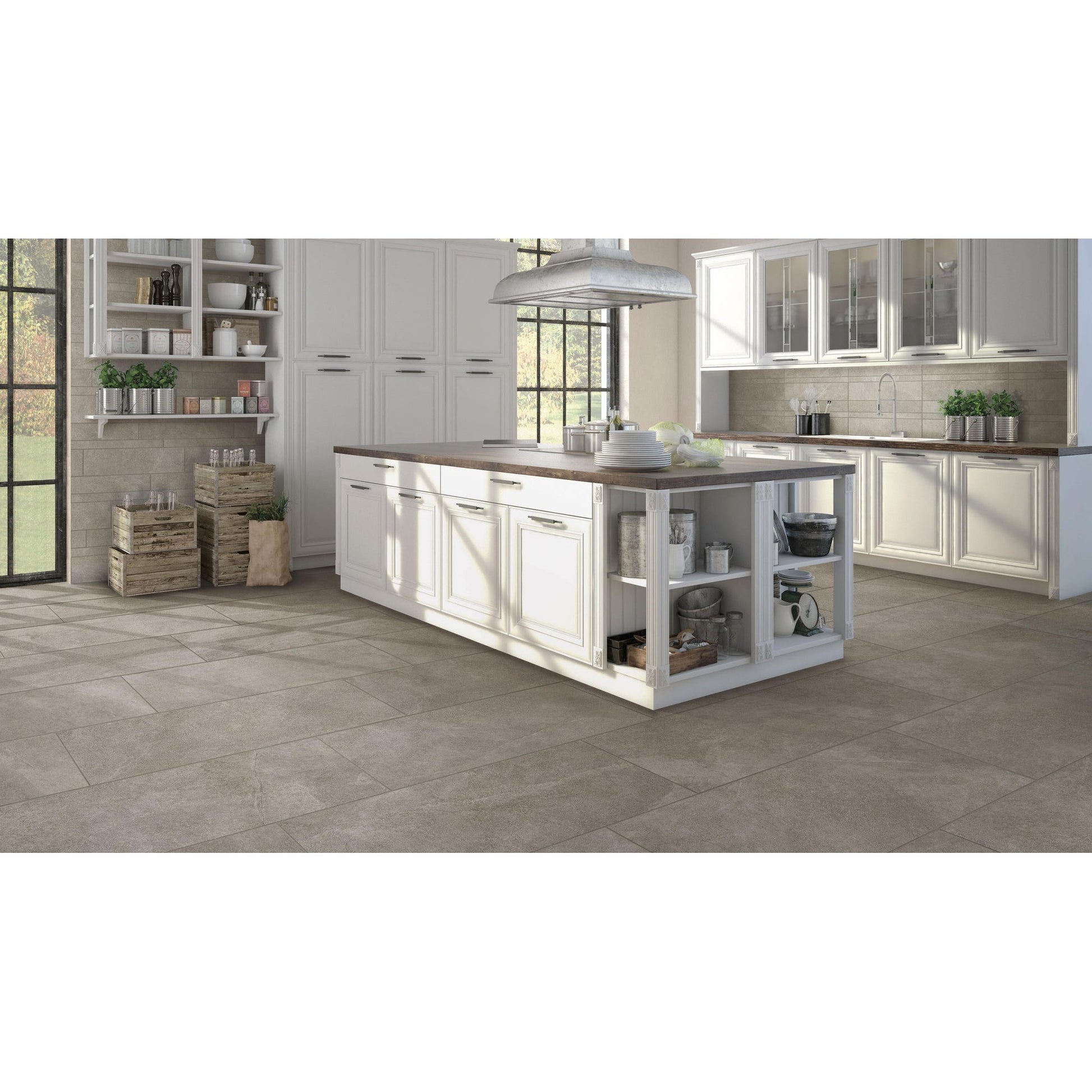 JOS. Disi Vloertegel 150X150 Grey 10mm Mat Ret.R10 - Mozaiektegel.com