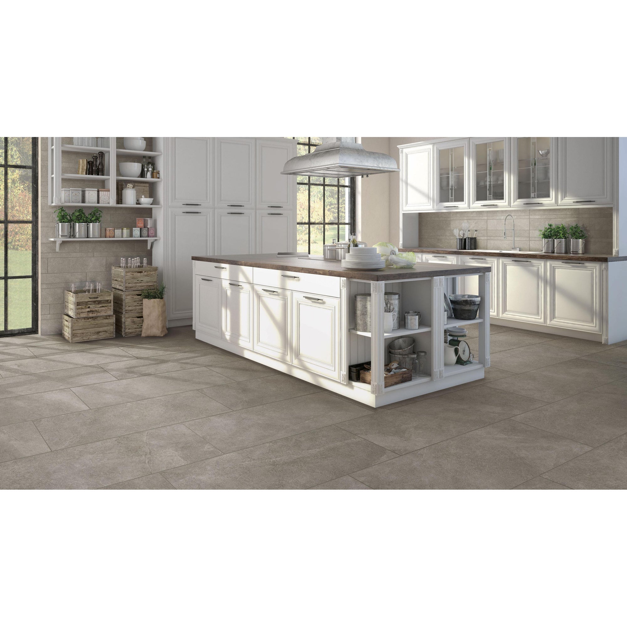 JOS. Disi Vloertegel 150X150 Grey 10mm Mat Ret.R10 - Mozaiektegel.com