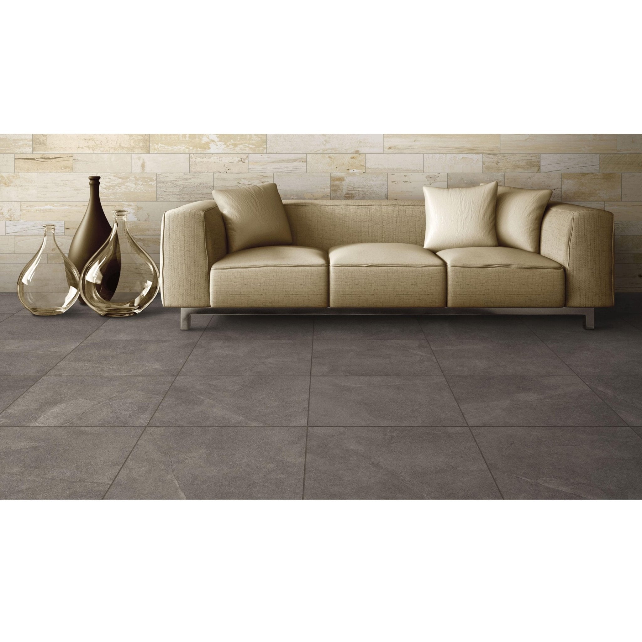 JOS. Disi Vloertegel 300X600 Anthracite 10mm Mat Ret.R10 - Mozaiektegel.com