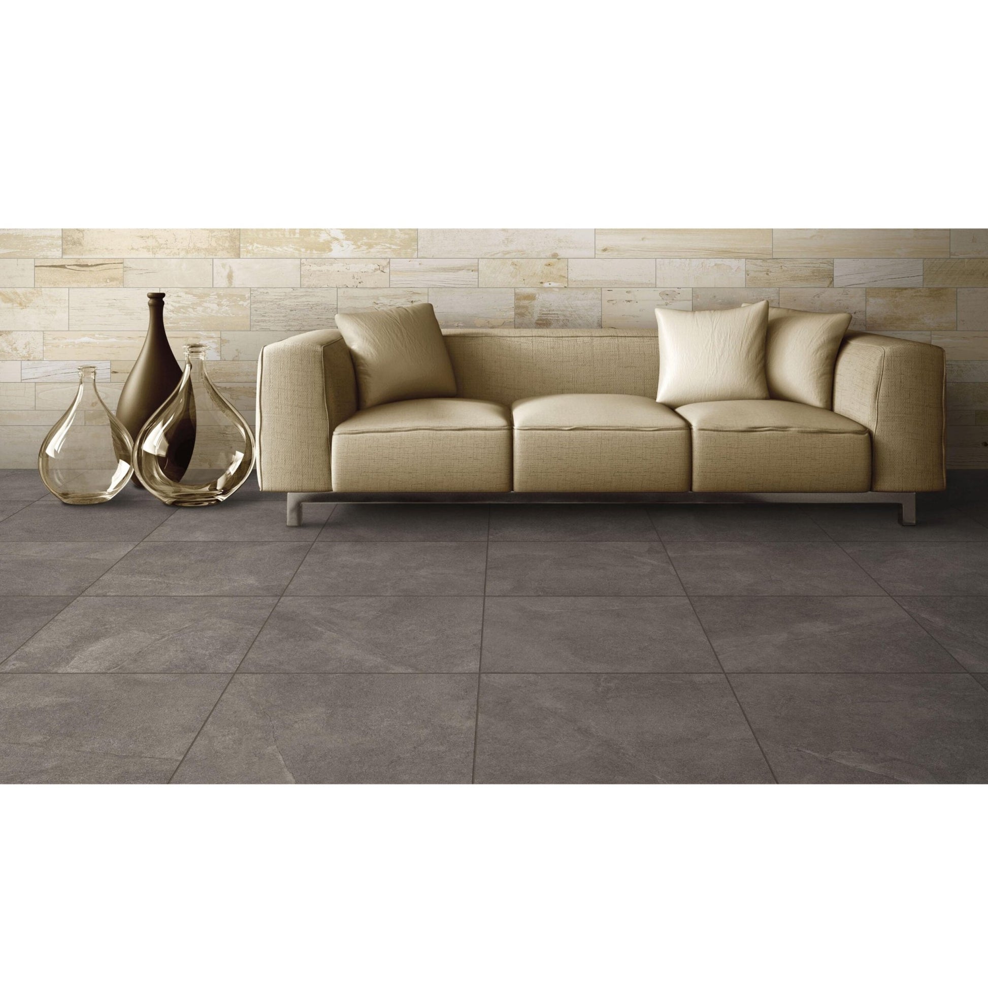 JOS. Disi Vloertegel 300X600 Anthracite 9mm Mat Ret.R10 - Mozaiektegel.com