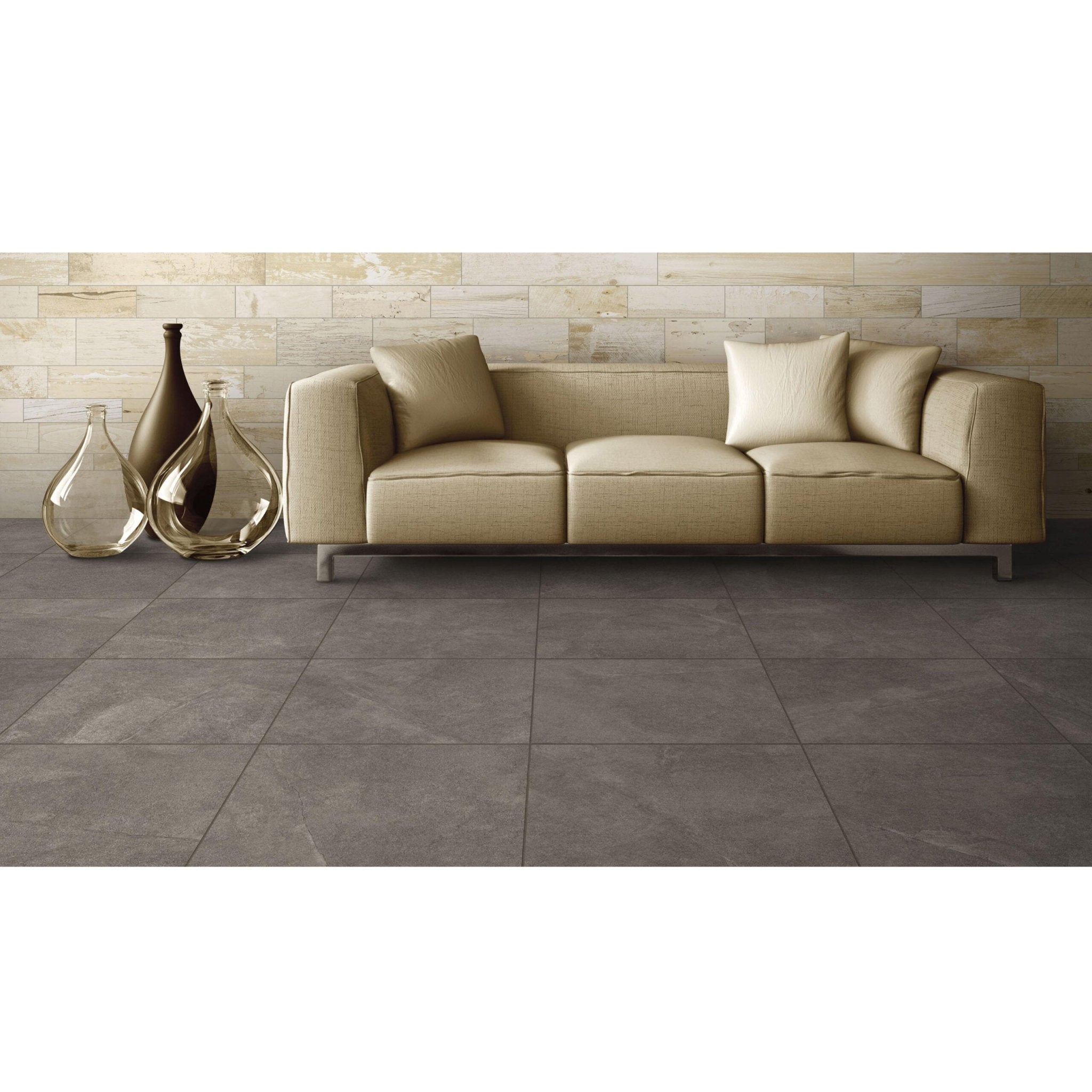 JOS. Disi Vloertegel 300X600 Anthracite 9mm Mat Ret.R10 - Mozaiektegel.com