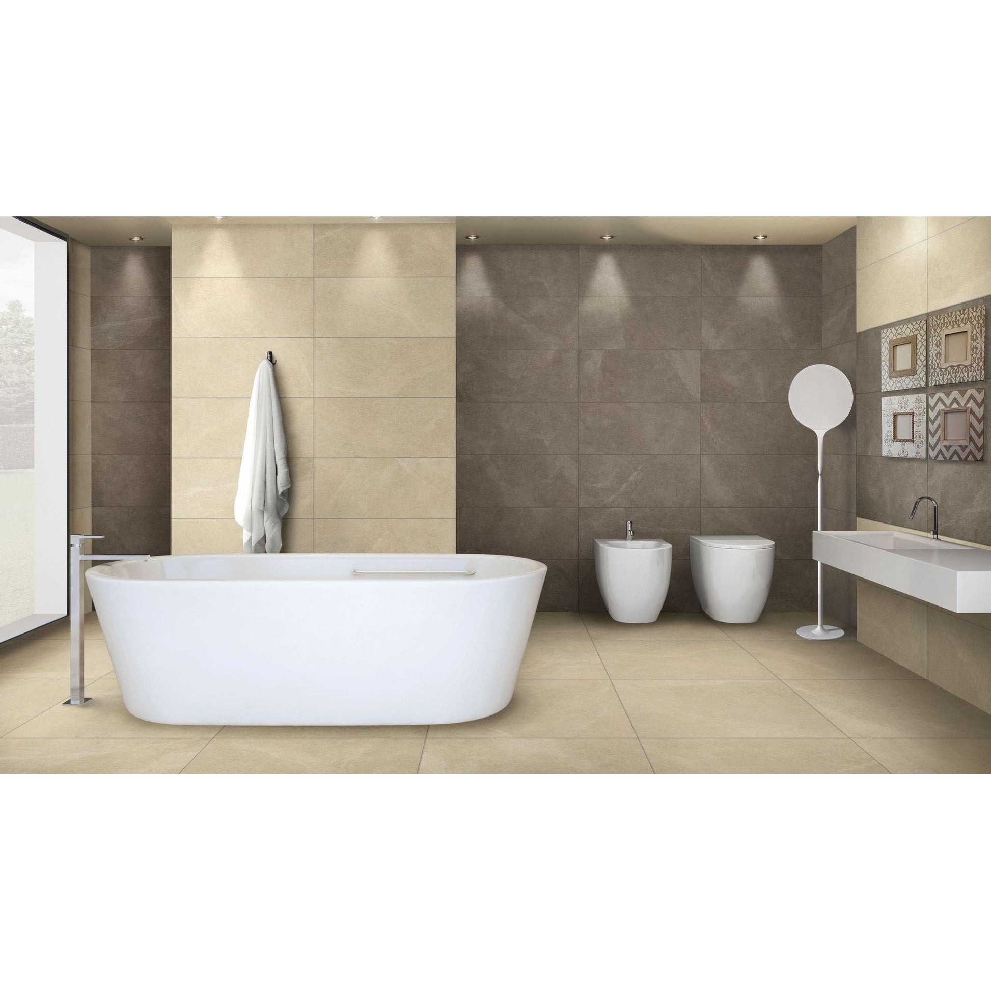 JOS. Disi Vloertegel 300X600 Beige 9mm Mat Ret.R10 - Mozaiektegel.com