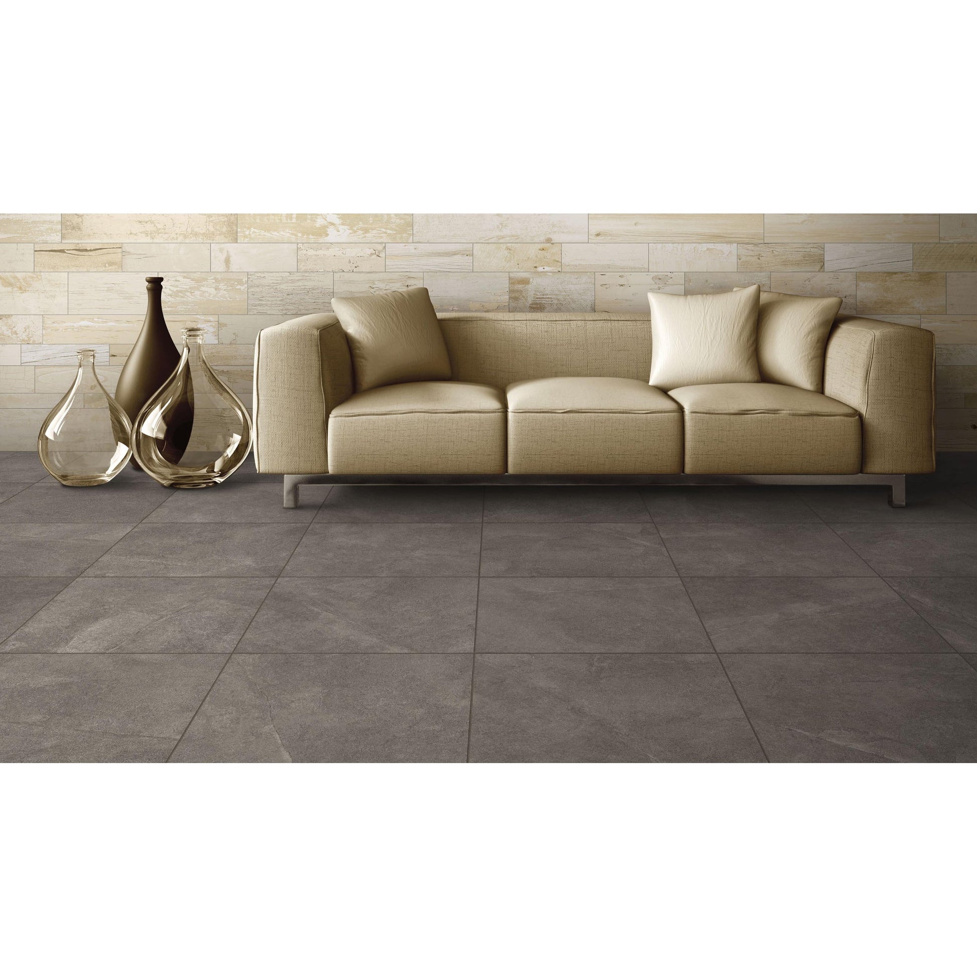 JOS. Disi Vloertegel 600X600 Anthracite 10mm Mat Ret.R10 - Mozaiektegel.com