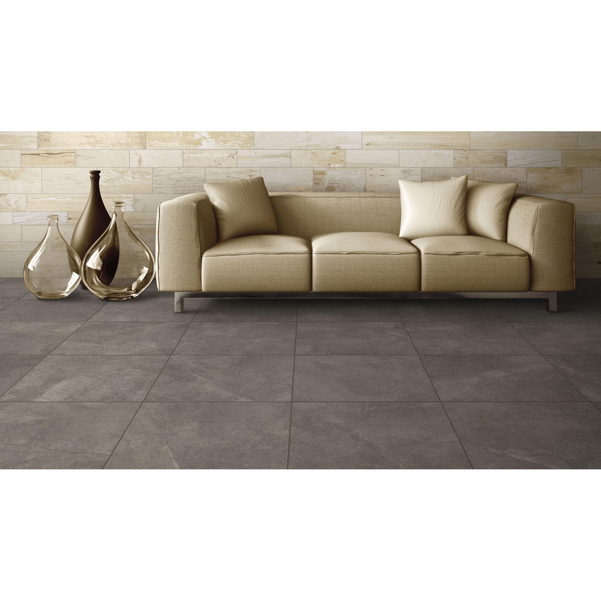 JOS. Disi Vloertegel 600X600 Anthracite 10mm Mat Ret.R10 - Mozaiektegel.com