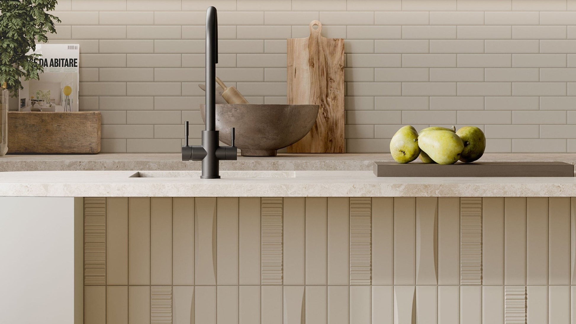 JOS. Dust Wandtegel 050X200 Dove 8mm Mat - Mozaiektegel.com