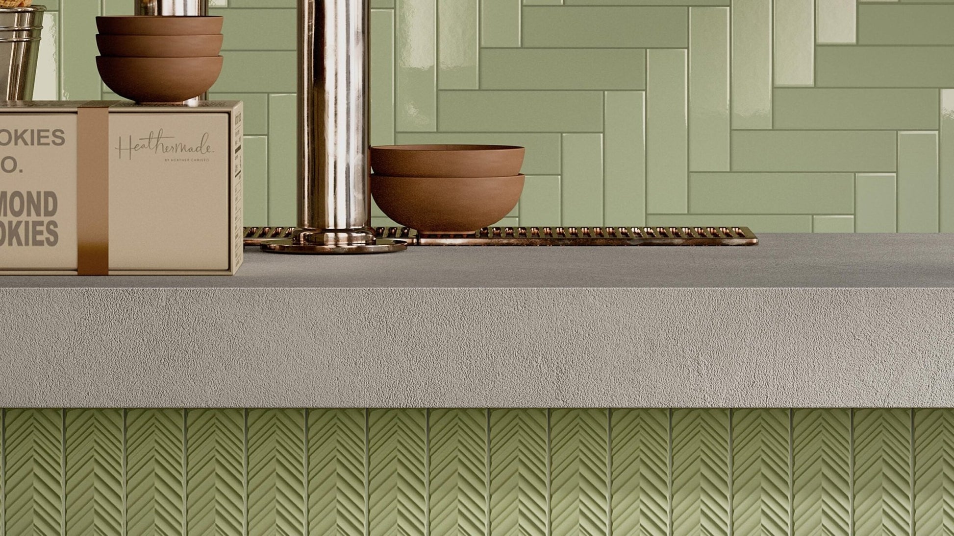 JOS. Dust Wandtegel 050X200 Sage 8mm Glans - Mozaiektegel.com