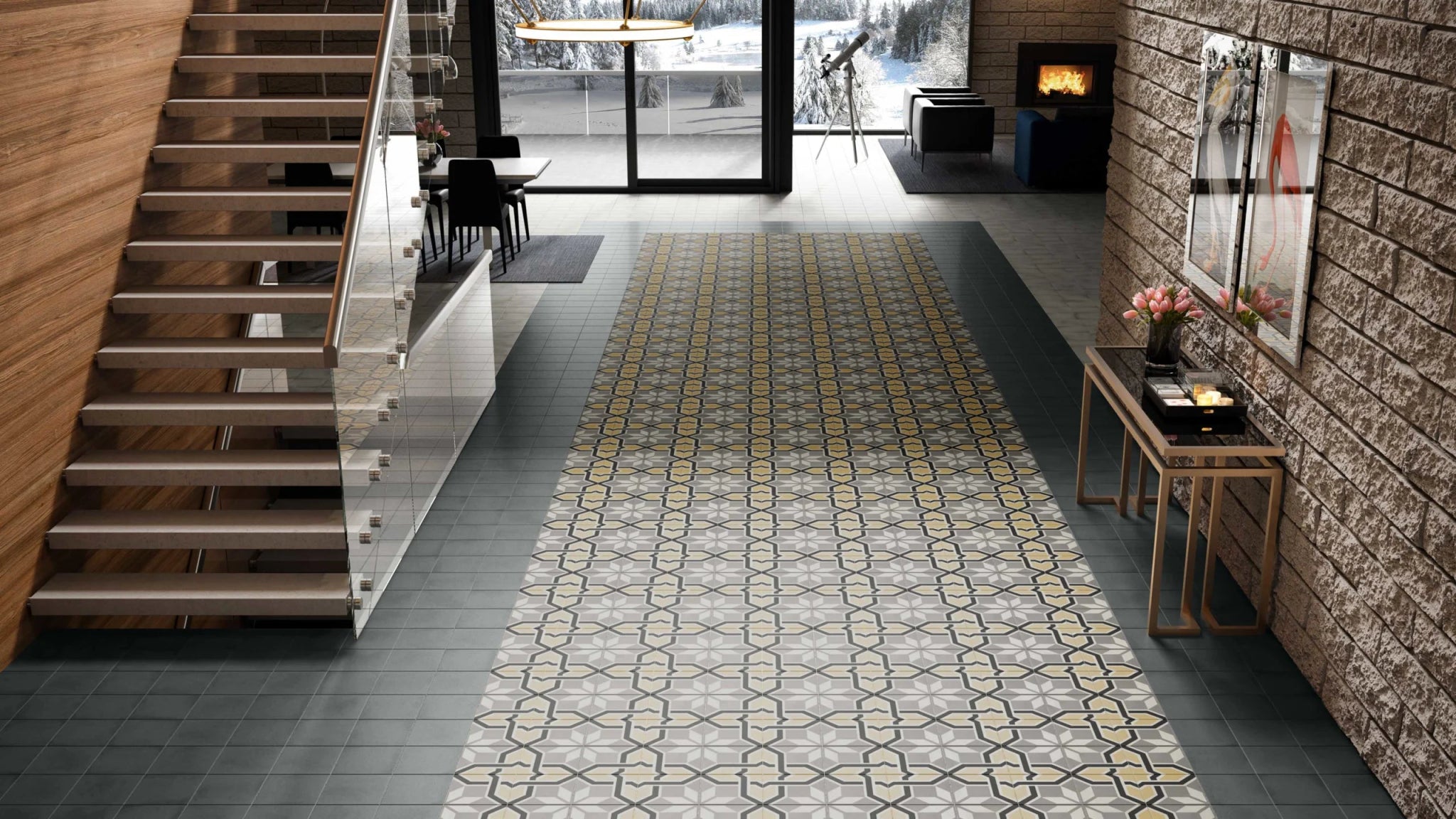 JOS. Hidro VLtegel Decor 197X197 Rising Sun 8.3mm Mat - Mozaiektegel.com