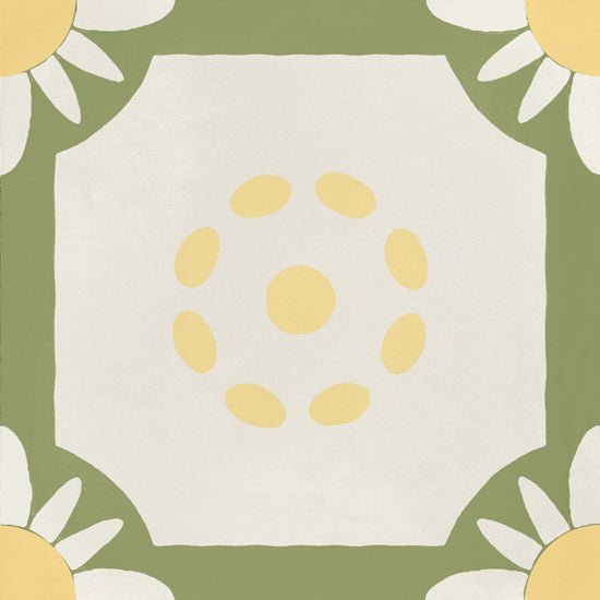 JOS. Hidro VLtegel Decor 197X197 Teatime Lime 8.3mm Mat - Mozaiektegel.com