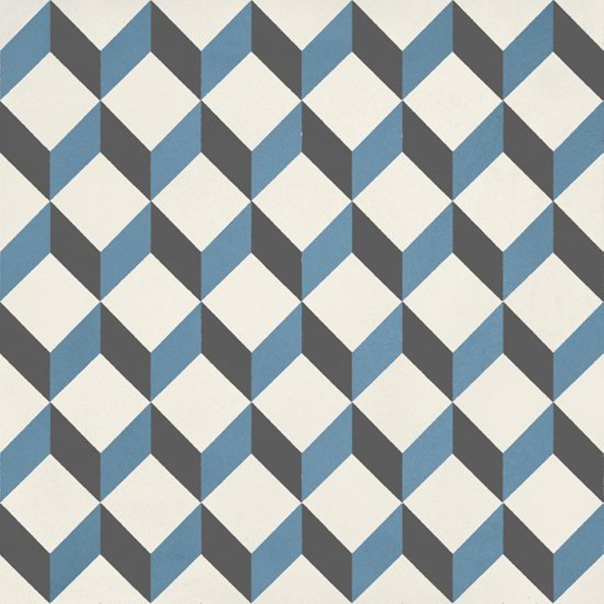 JOS. Hidro VLtegel Decor 197X197 Upsidedown Blue 8.3mm Mat - Mozaiektegel.com