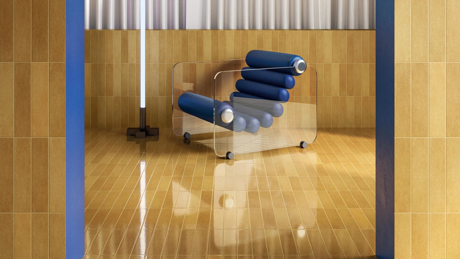 JOS. Horizon 1088444 Vloertegel 065X290 Senape Lux 10mm Glans - Mozaiektegel.com