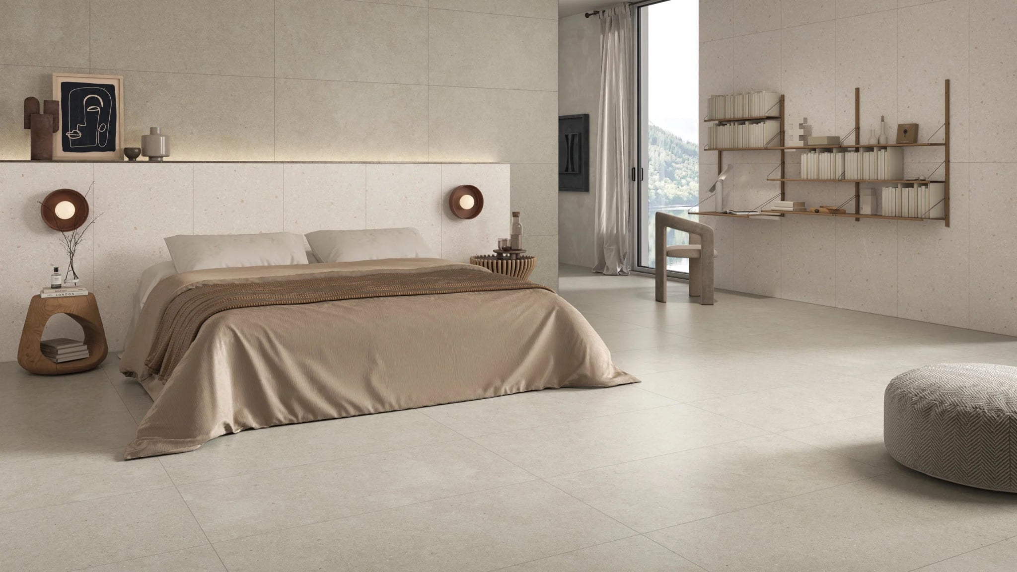 JOS. Horizon Ciottoli Bianco Vloertegel 600X1200 Bianco 8,2mm Mat Ret.R10 - Mozaiektegel.com