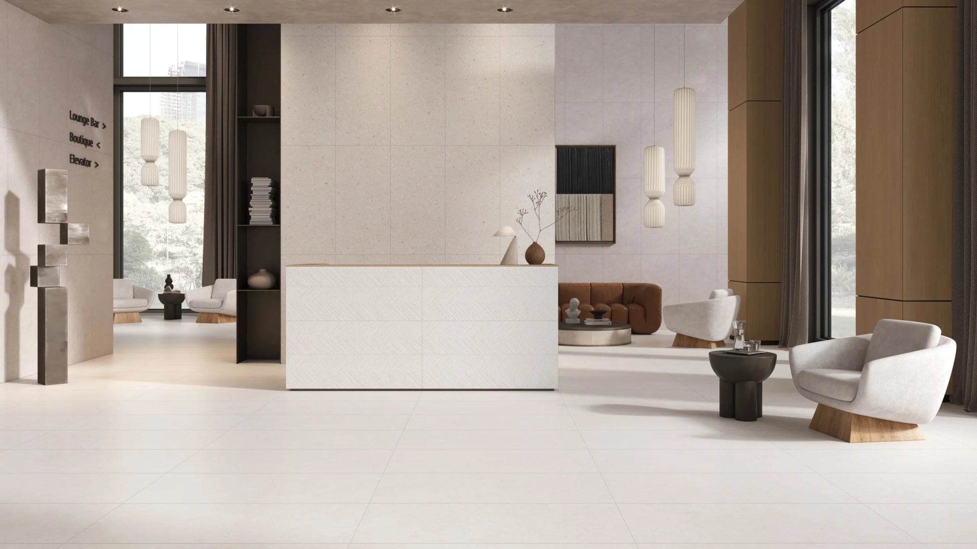 JOS. Horizon Terra Bianco Vloertegel 600X1200 Bianco 8,2mm Mat Ret.R10 - Mozaiektegel.com