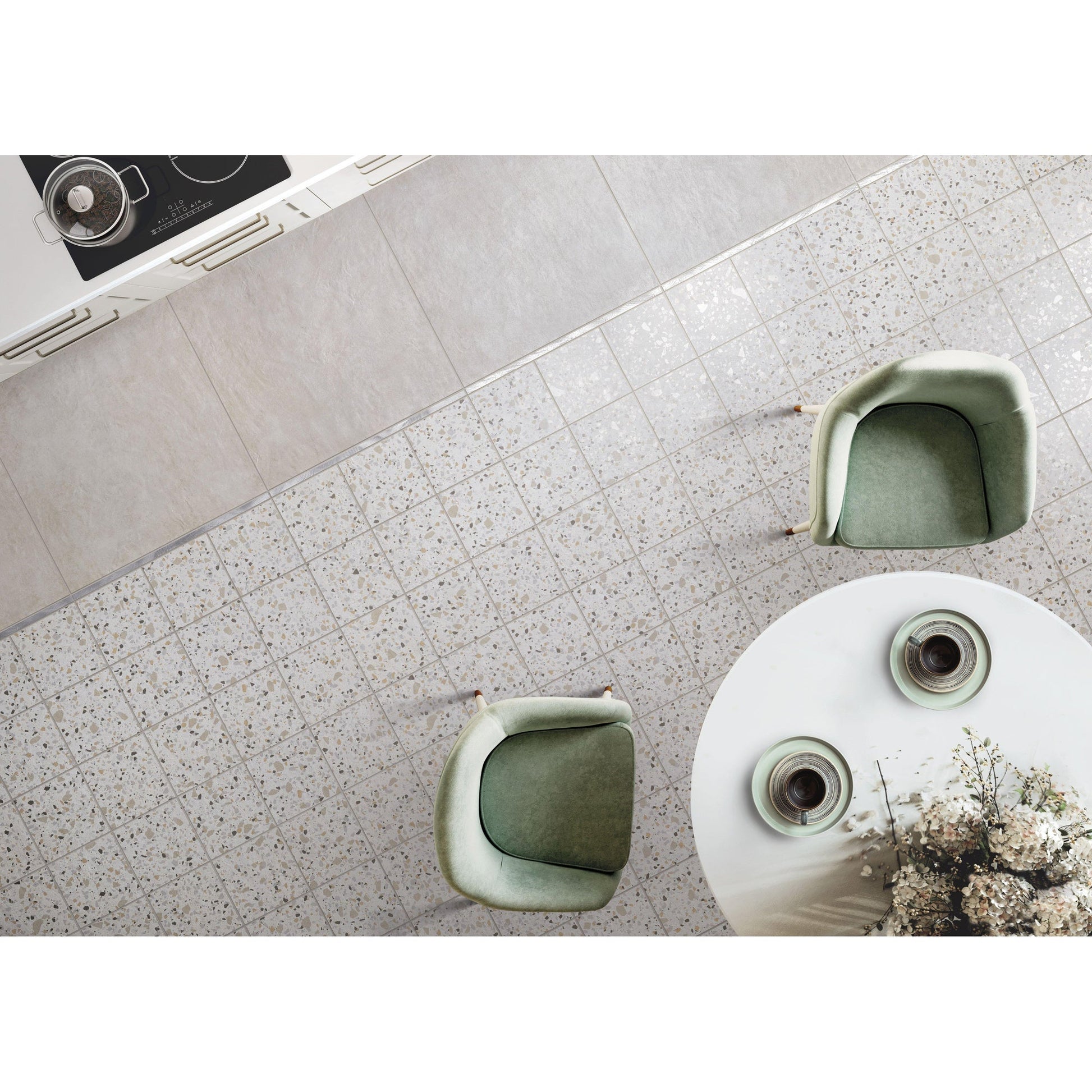 JOS. Loft VLtegel Decor 600X600 Granito 10mm Mat Ret.R10 - Mozaiektegel.com