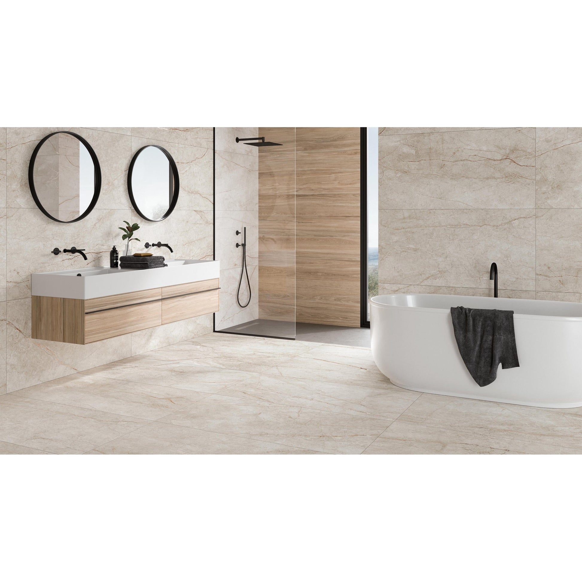 JOS. Lorraine Vloertegel 600X600 Sand 9,5mm Mat Ret.R9 - Mozaiektegel.com