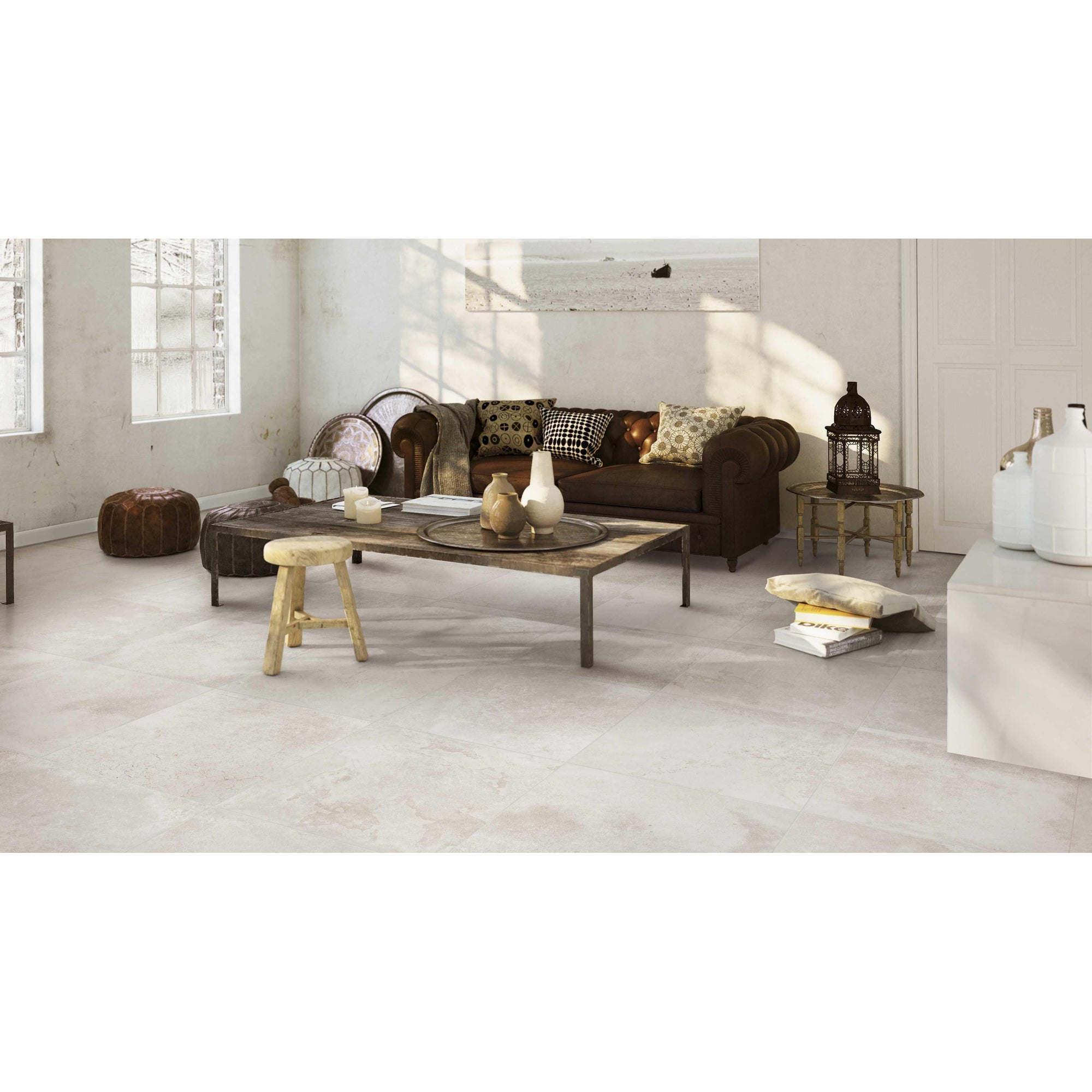 JOS. Reused Vloertegel 150X150 Bone 10mm Mat Ret.R10 - Mozaiektegel.com