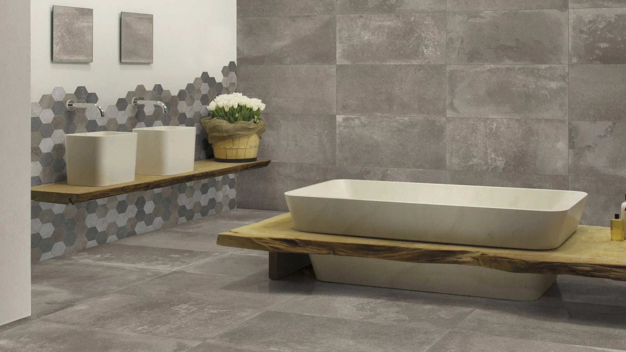 JOS. Reused Vloertegel 150X150 Mud 10mm Mat Ret.R10 - Mozaiektegel.com