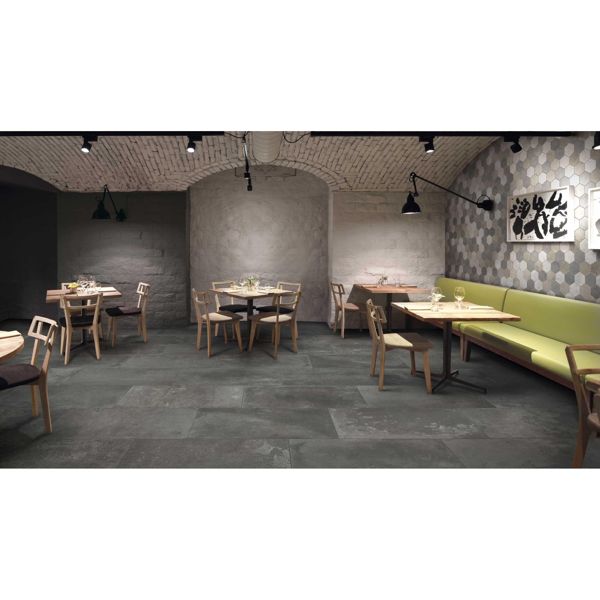 JOS. Reused Vloertegel 300X300 Anthracite 10mm Mat Ret.R10 - Mozaiektegel.com