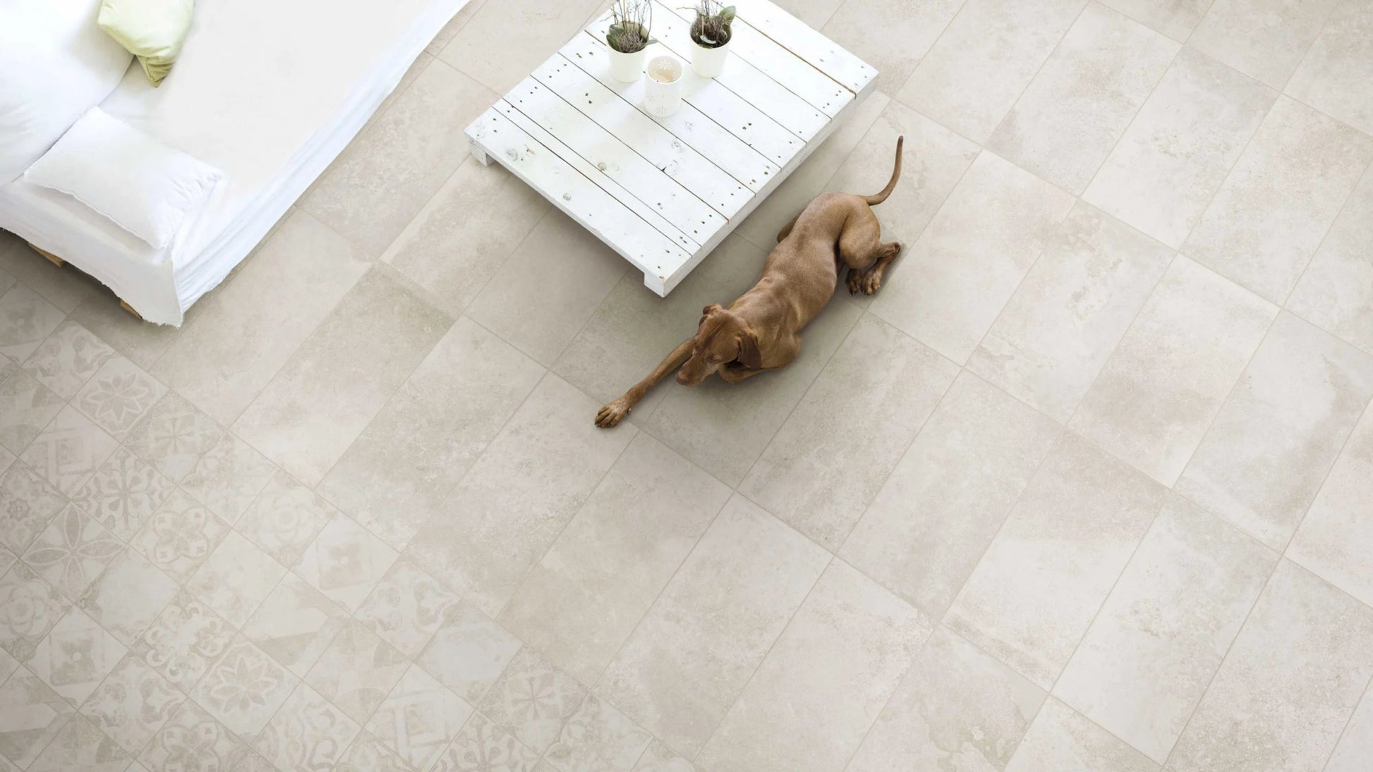 JOS. Reused Vloertegel 450X900 Bone 10mm Mat Ret.R10 - Mozaiektegel.com