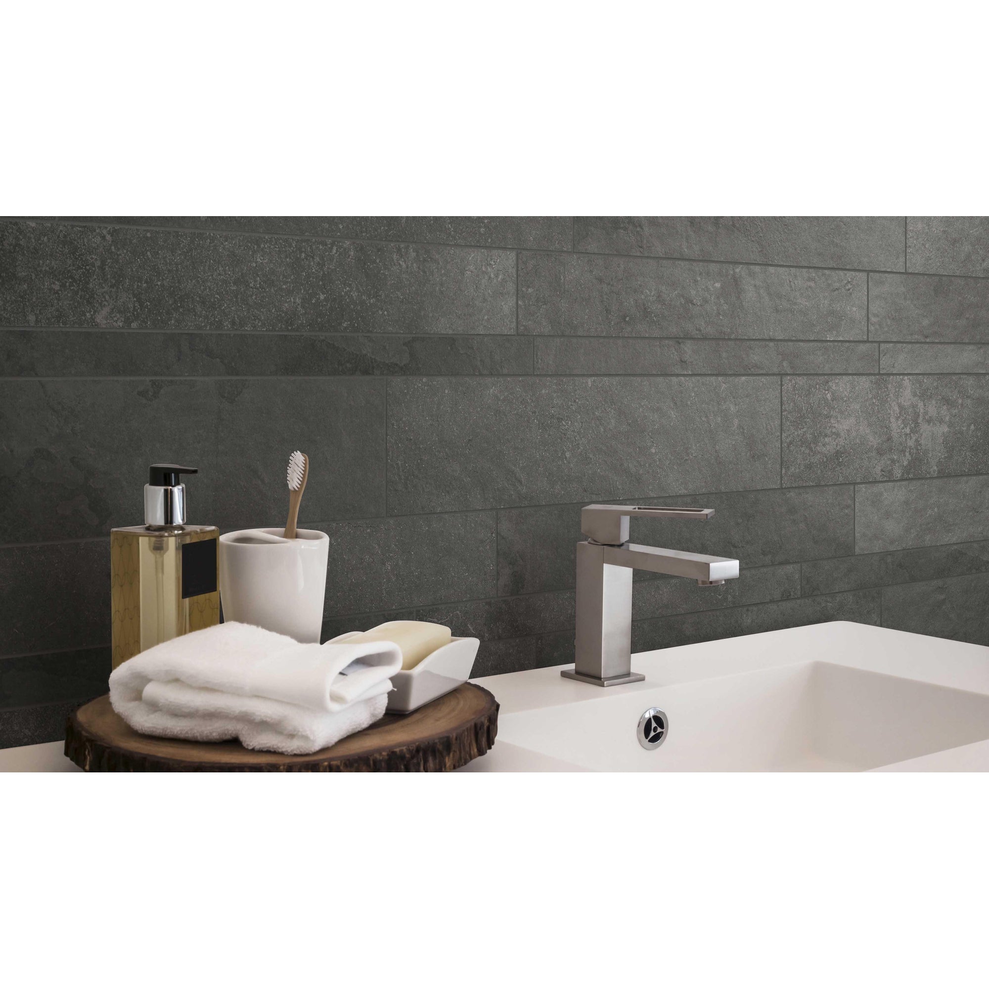 JOS. Reused Vloertegel 600X600 Anthracite 9Mm Mat Ret.R10 - Mozaiektegel.com