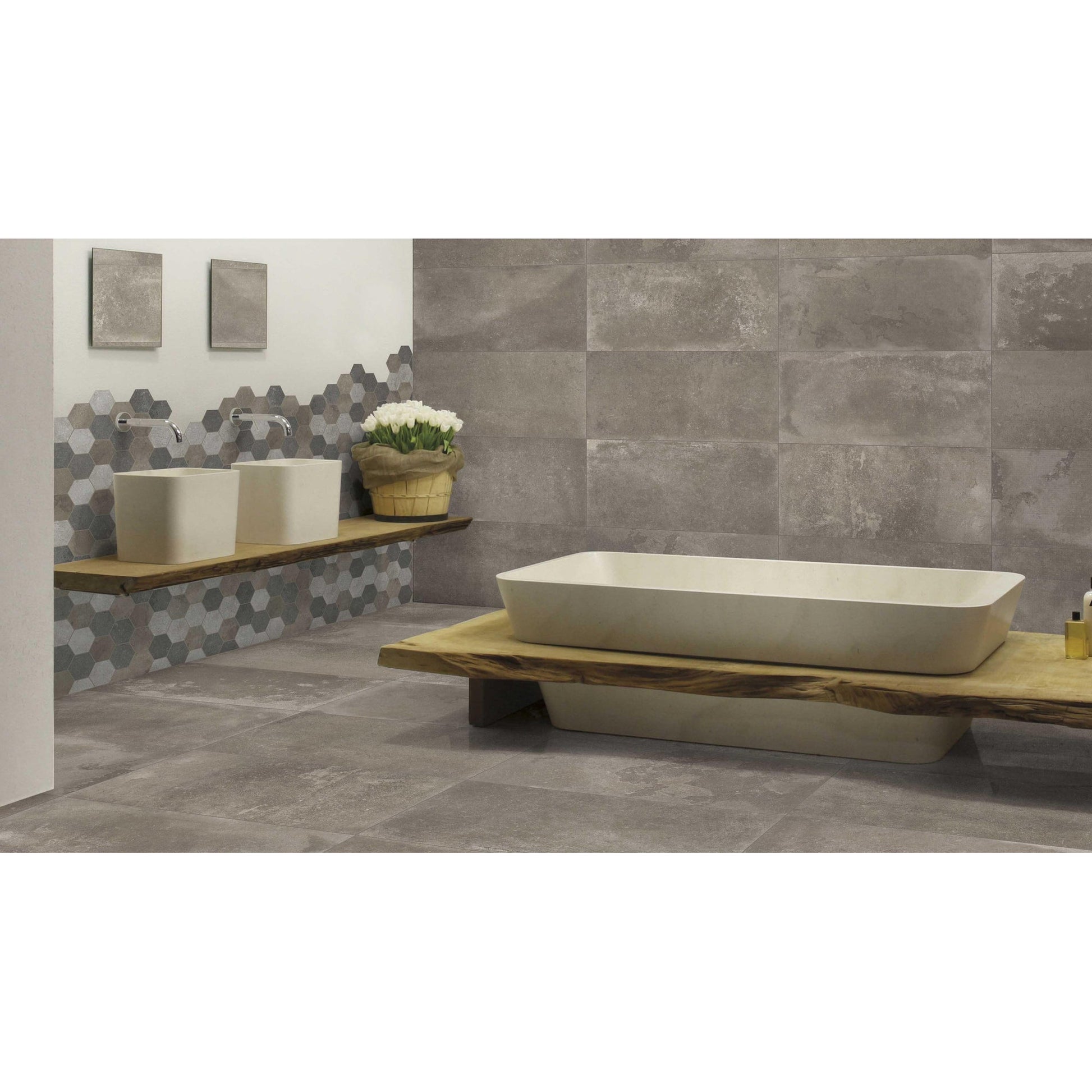 JOS. Reused VLtegel Strook Mix Mud 10mm Mat Ret.R10 - Mozaiektegel.com