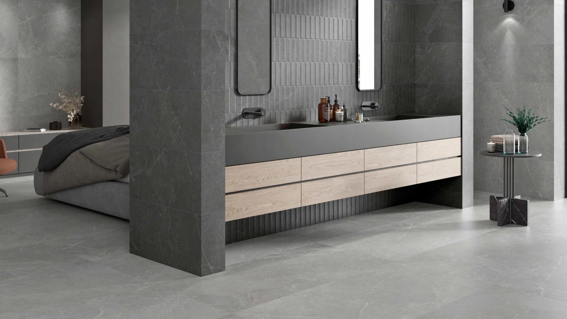 JOS. Storm Vloertegel 600X1200 Grey 9mm Mat Ret.R10 - Mozaiektegel.com