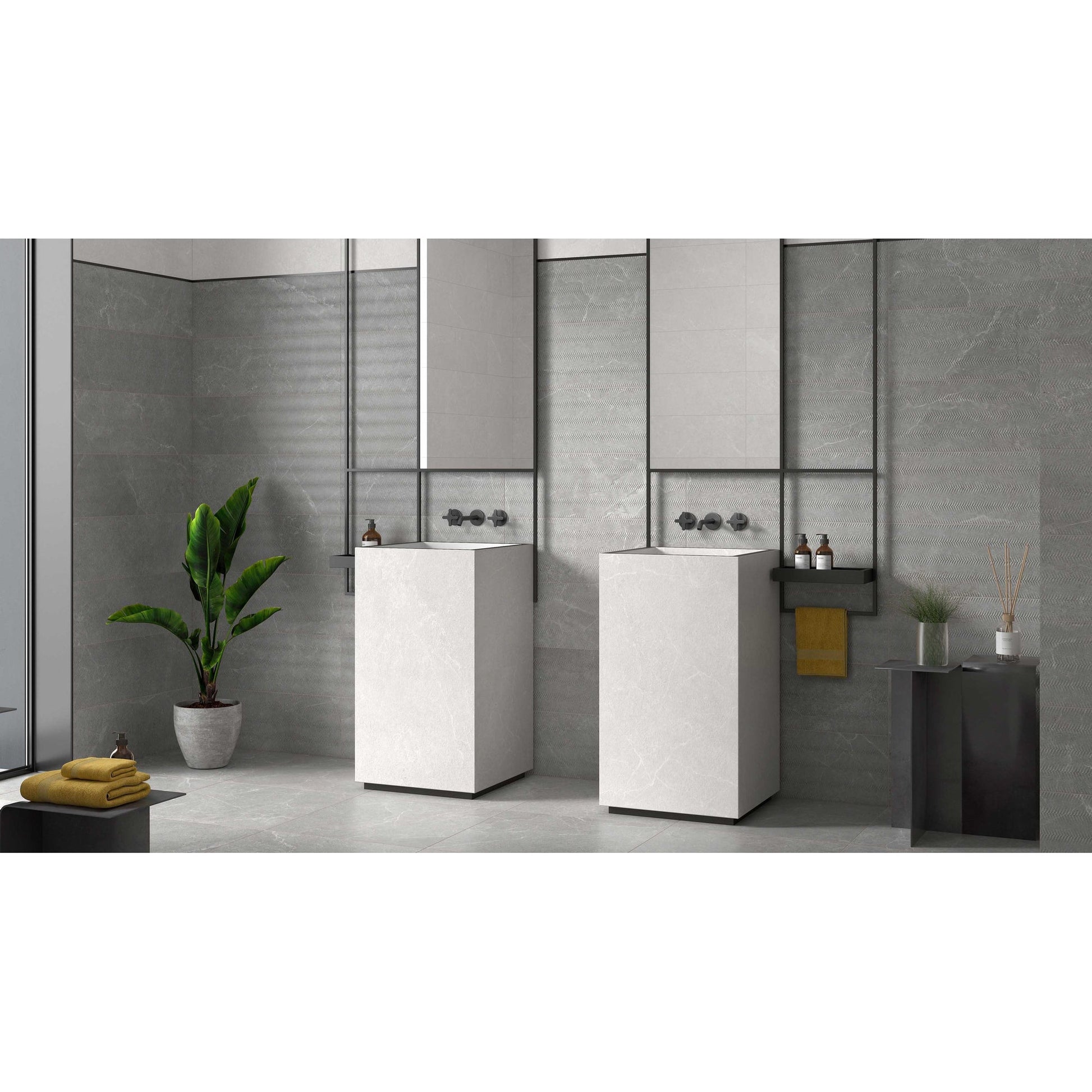 JOS. Storm Vloertegel 600X600 Grey 9mm Mat Ret.R9 - Mozaiektegel.com