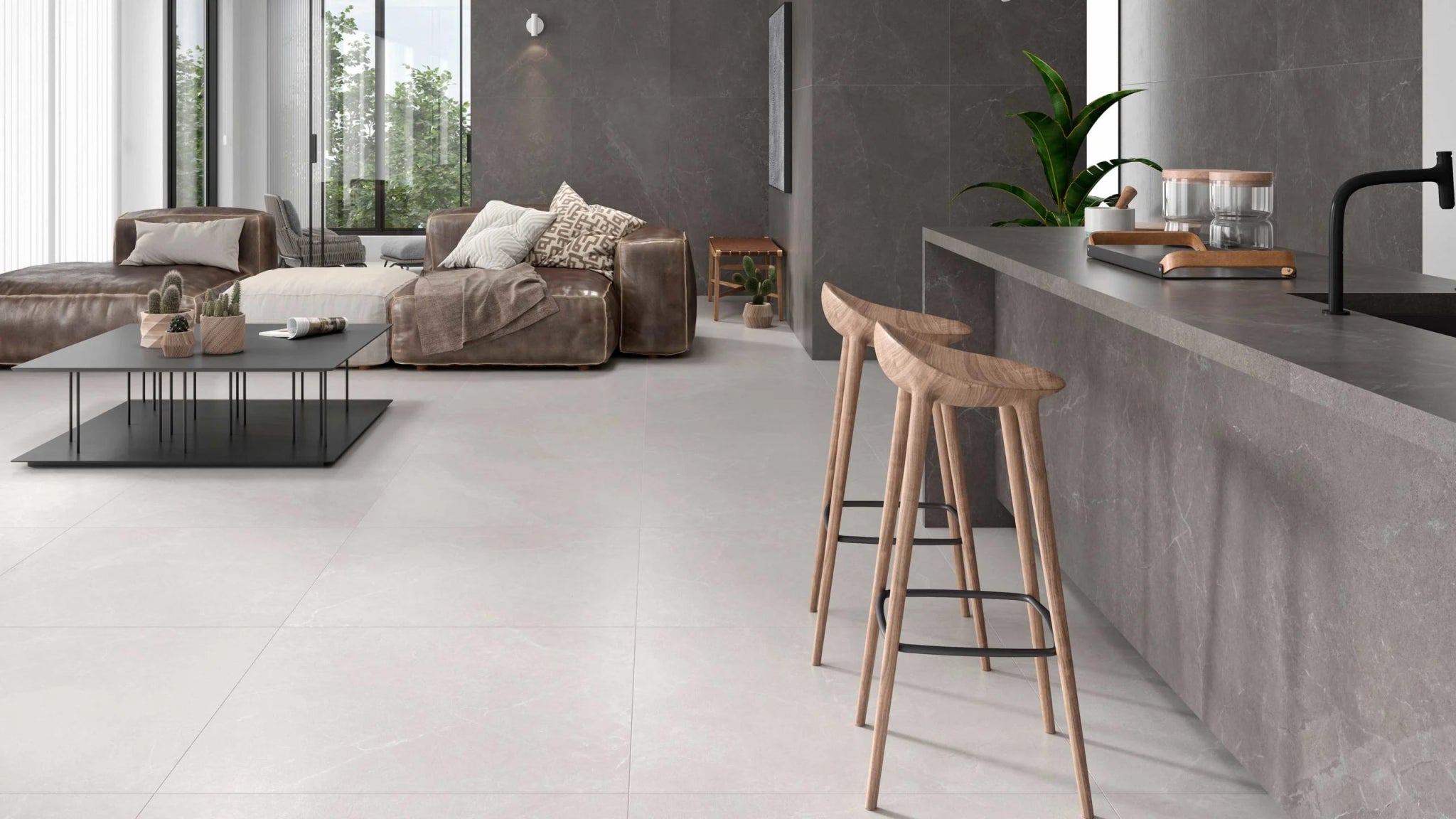 JOS. Storm Vloertegel 600X600 White 10mm Mat Ret. - Mozaiektegel.com