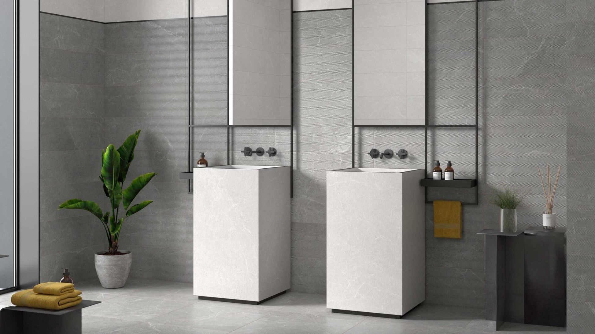 JOS. Storm Wandtegel 250X750 Grey 8,7mm Mat - Mozaiektegel.com