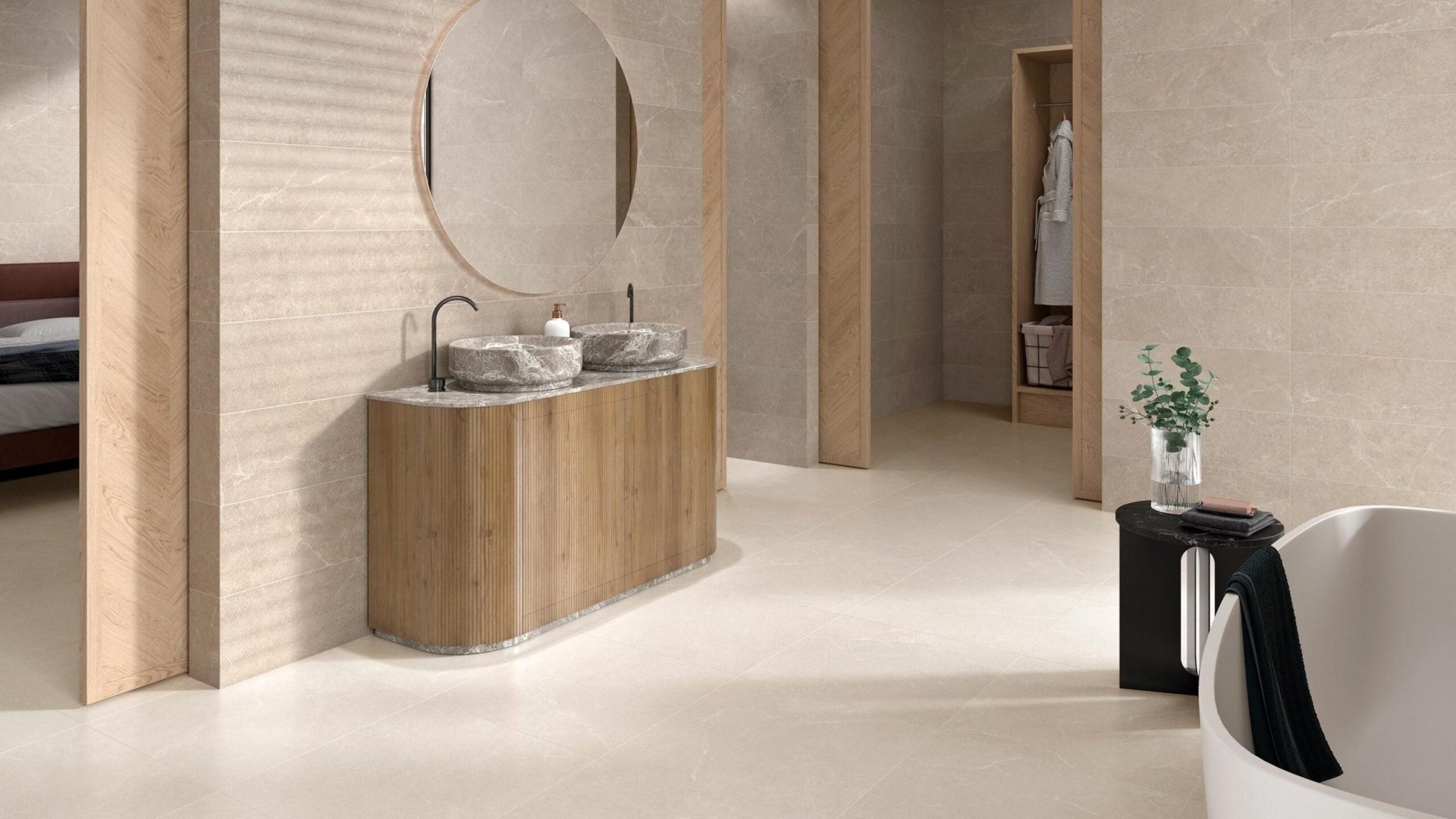 JOS. Storm Wandtegel 400X1200 Cream 10,8mm Mat Ret. - Mozaiektegel.com