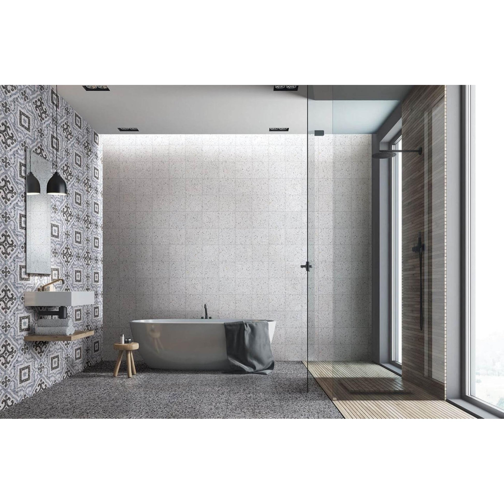 JOS. Venetie Vloertegel 200X200 Bianco 7.5mm Mat R10 - Mozaiektegel.com