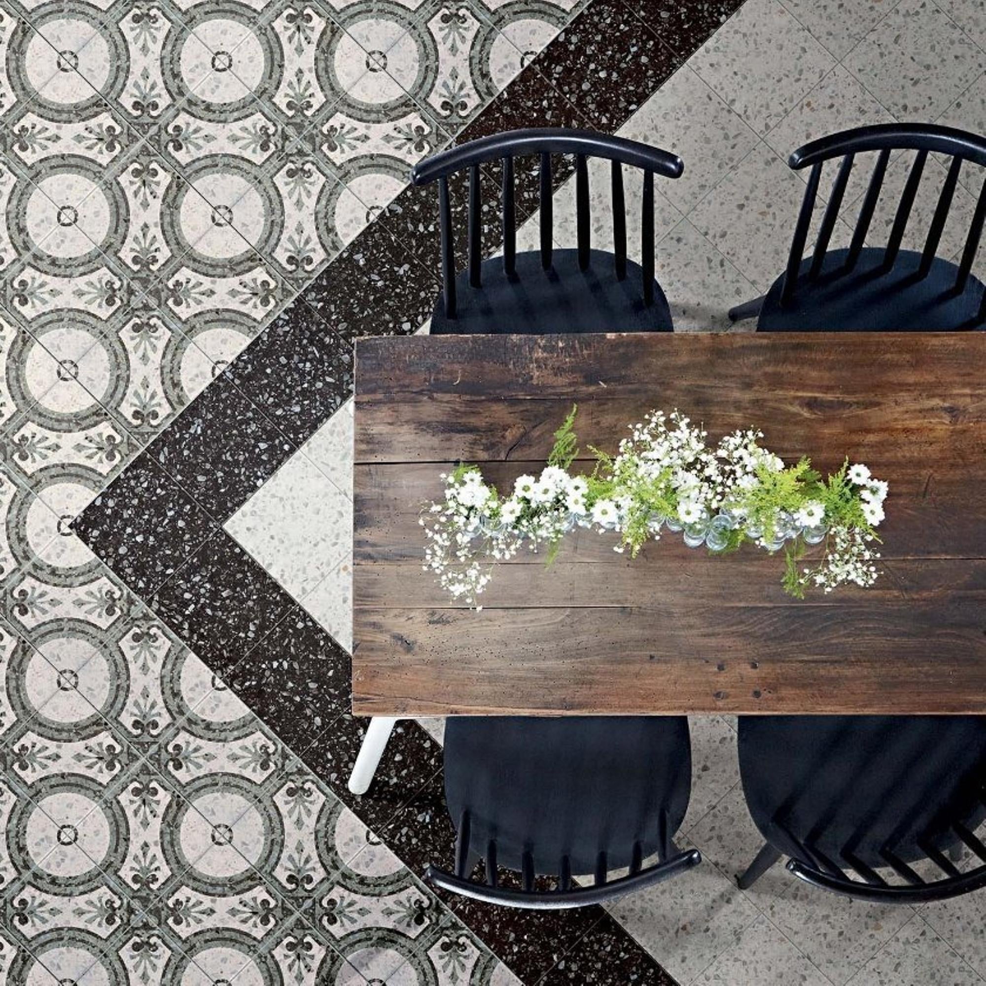 JOS. Venetie Vloertegel 200X200 Nero 7.5mm Mat R10 - Mozaiektegel.com