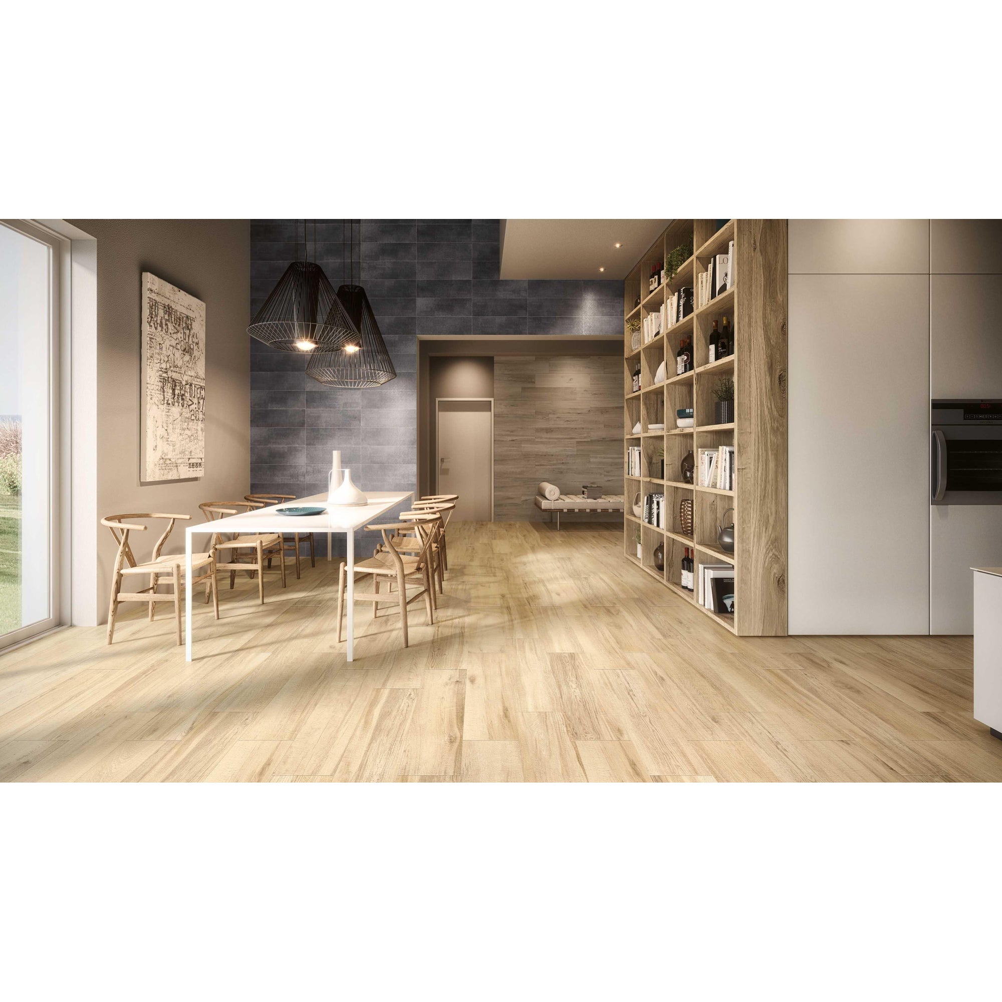 JOS. Warmhout Vloertegel 222X897 Honey 10.5mm Mat R10 - Mozaiektegel.com