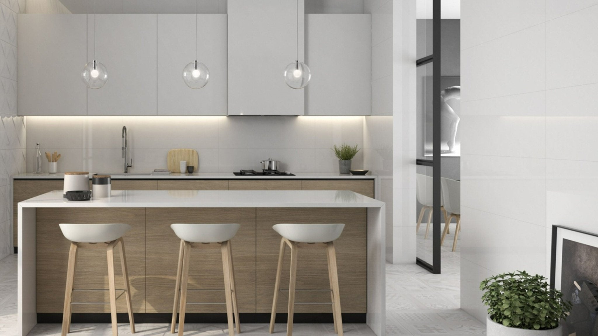 JOS. Wit Wandtegel 300X600 Blanco 8mm Glans Ret. - Mozaiektegel.com