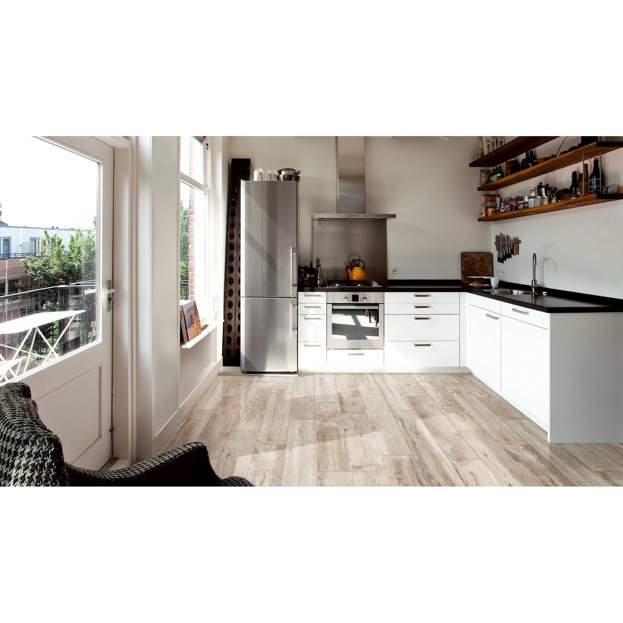 JOS. Woodmania Vloertegel 200X1200 Ivory 10.5mm Mat R9 - Mozaiektegel.com
