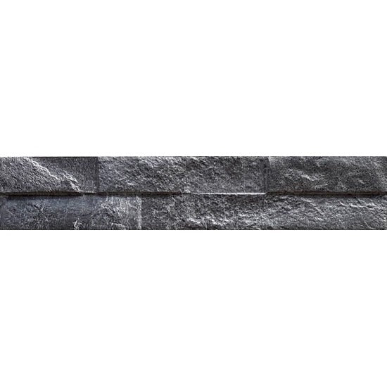 Keradom Rock 075KROBL Wandtegel 075X385 Black 8 - 12mm Mat - Mozaiektegel.com