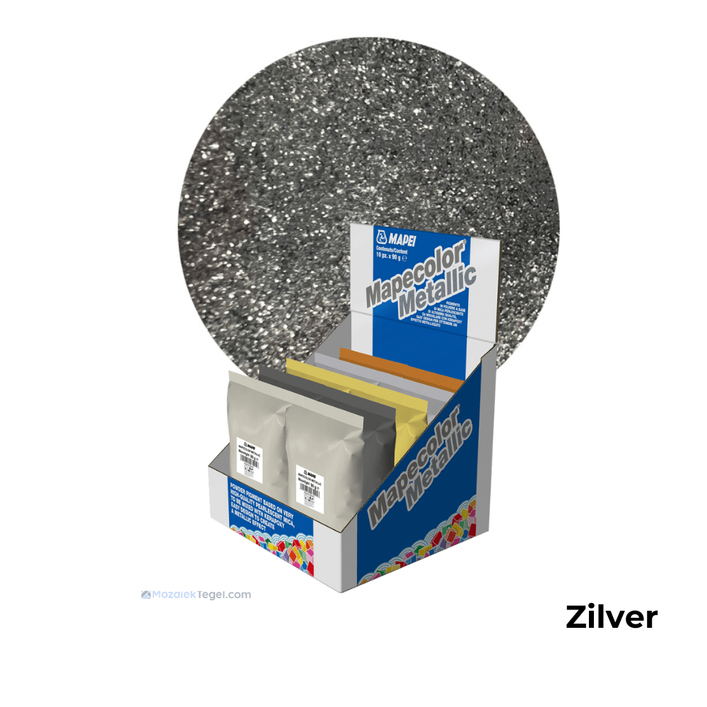 Mapei | Mapeglitter | Zilver | Voegmiddel Mengsel | 100 gram - Mozaiektegel.com