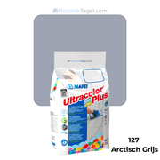 Mapei | Ultracolor Plus | 127 Arctisch Grijs | Cementgebonden | Voegmiddel | 5KG - Mozaiektegel.com