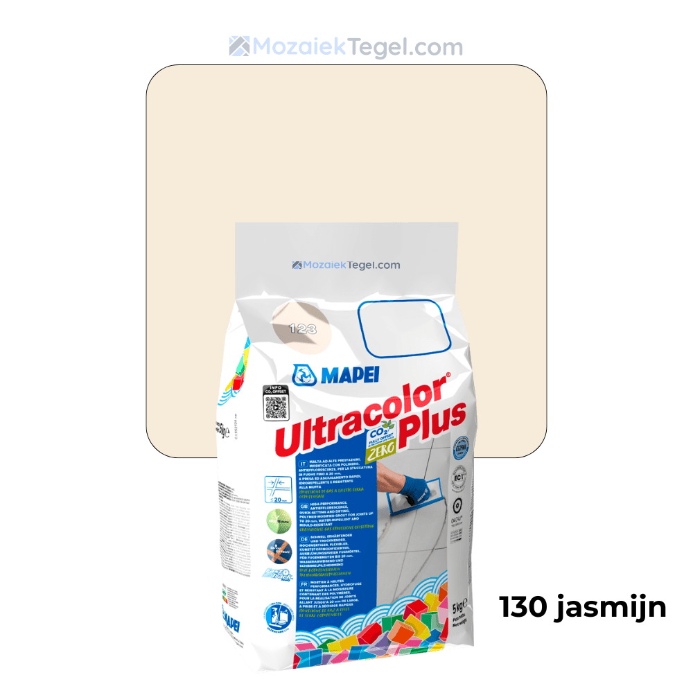 Mapei | Ultracolor Plus | 130 Jasmijn | Cementgebonden | Voegmiddel | 5KG - Mozaiektegel.com