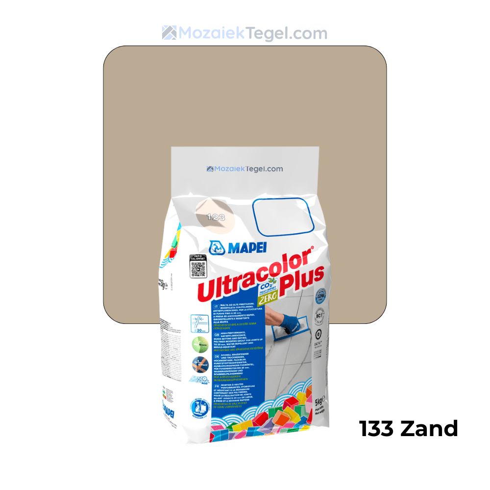 Mapei | Ultracolor Plus | 133 Zand | Cementgebonden | Voegmiddel | 5KG - Mozaiektegel.com