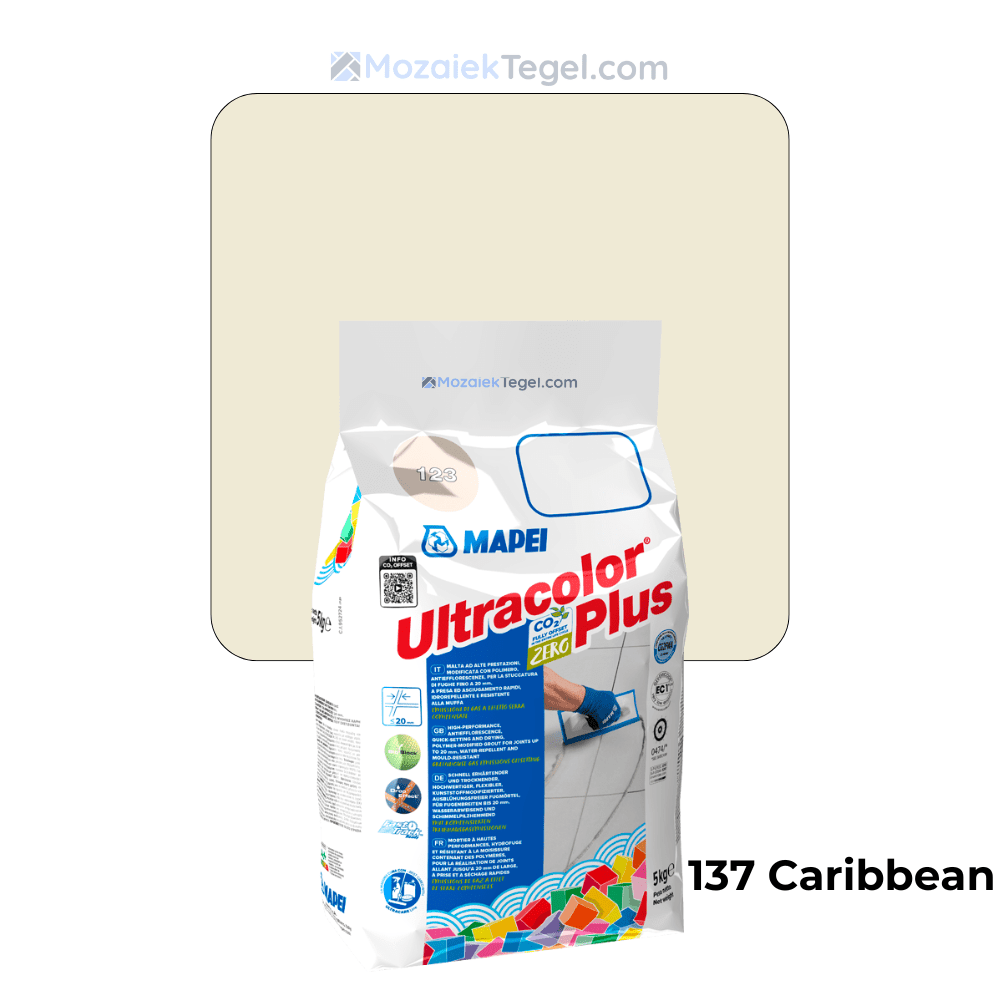 Mapei | Ultracolor Plus | 137 Caribbean | Cementgebonden | Voegmiddel | 5KG - Mozaiektegel.com