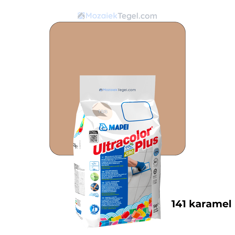 Mapei | Ultracolor Plus | 141 Karamel | Cementgebonden | Voegmiddel | 5KG - Mozaiektegel.com