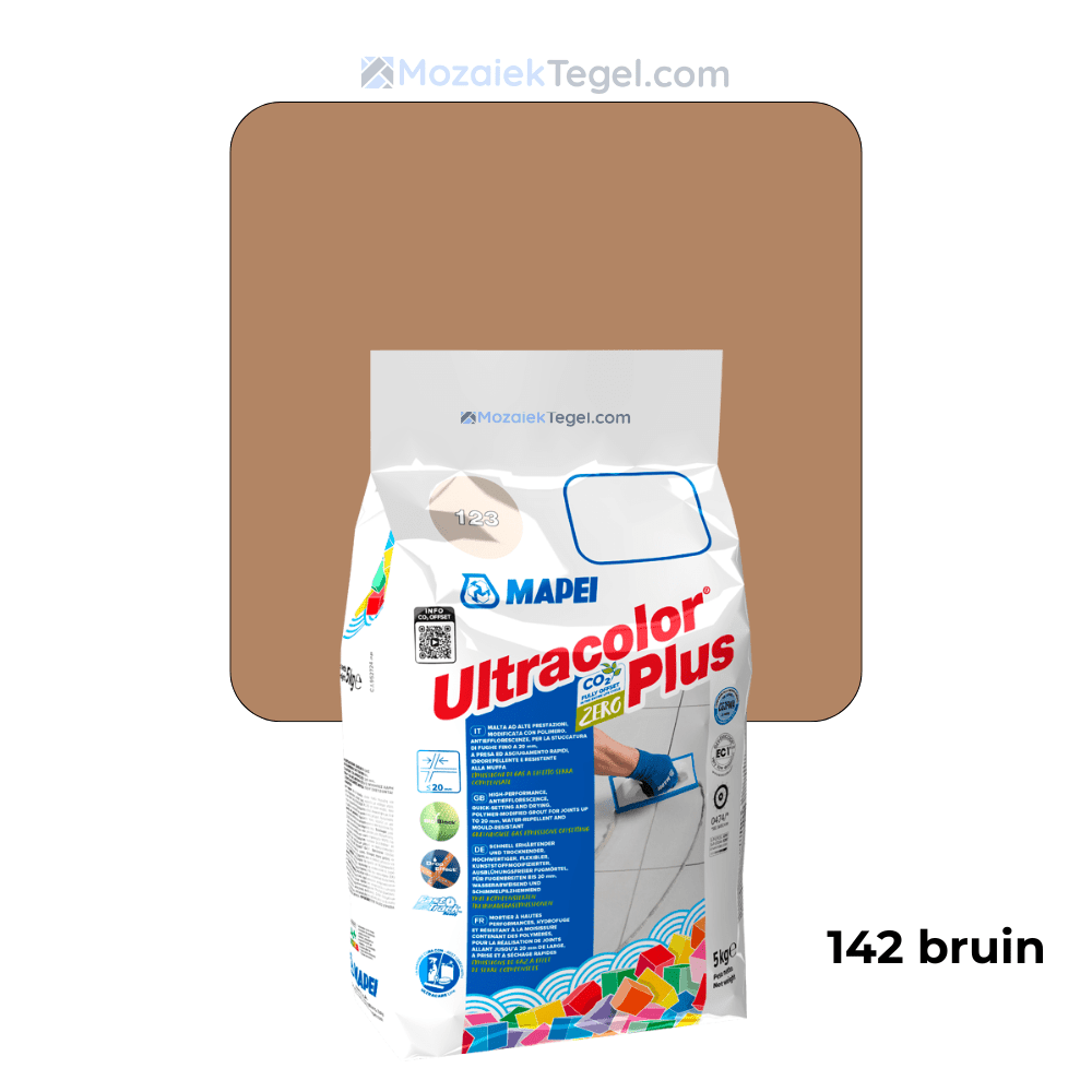 Mapei | Ultracolor Plus | 142 Bruin | Cementgebonden | Voegmiddel | 5KG - Mozaiektegel.com
