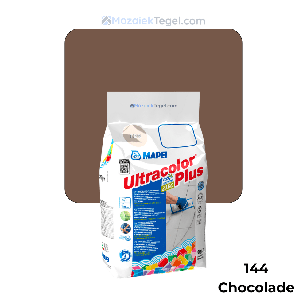 Mapei | Ultracolor Plus | 144 Chocolade | Cementgebonden | Voegmiddel | 5KG - Mozaiektegel.com
