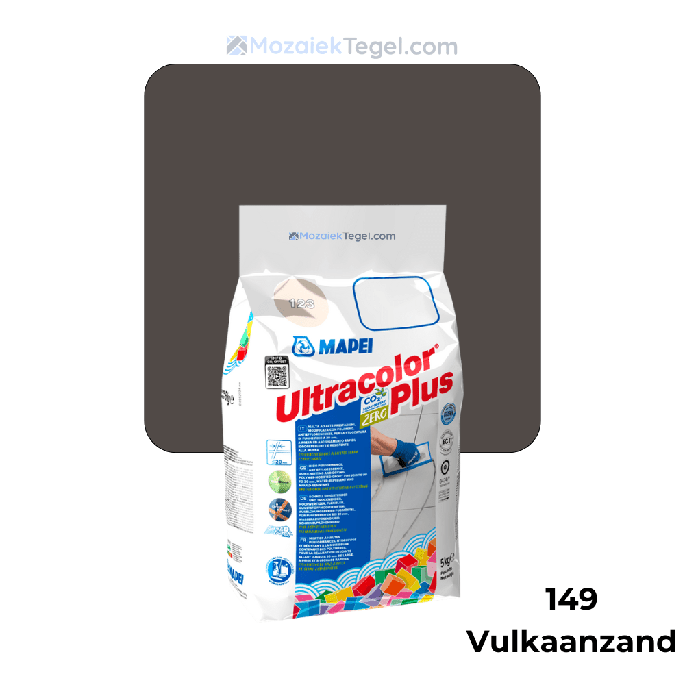Mapei | Ultracolor Plus | 149 Vulkaanzand | Cementgebonden | Voegmiddel | 5KG - Mozaiektegel.com