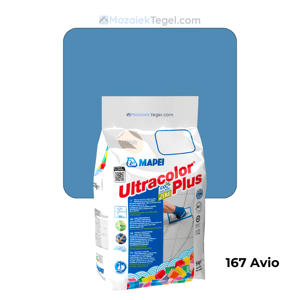 Mapei | Ultracolor Plus | 167 Avio | Cementgebonden | Voegmiddel | 5KG - Mozaiektegel.com