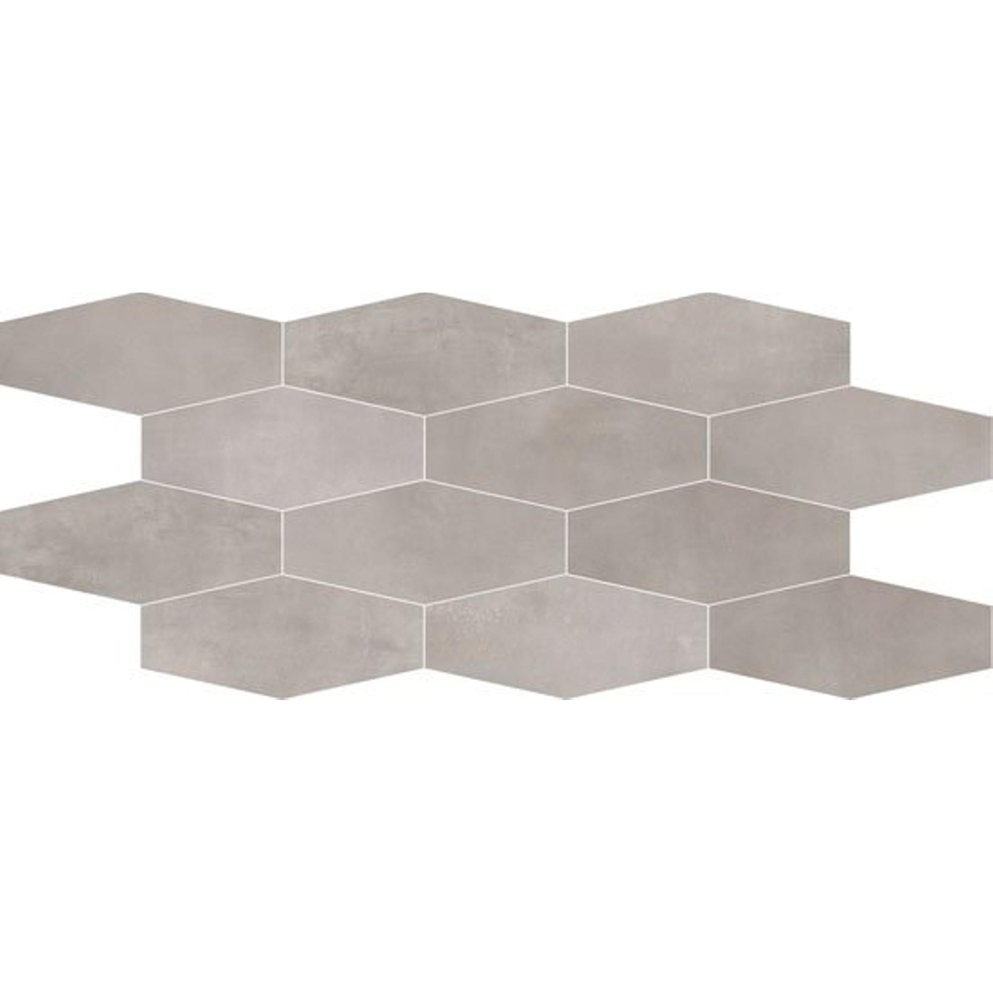 Mozaïektegel ABK Imoker Interno 9 I9R03151 WAMoz.300X600 Silver 9mm Mat Ret.F:Hexagon - Mozaiektegel.com