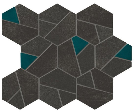 Mozaïektegel Atlas Concorde Boost AN7A VLtegel mozaiek 25x28,5cm 9mm mat rect. tarmac - Mozaiektegel.com
